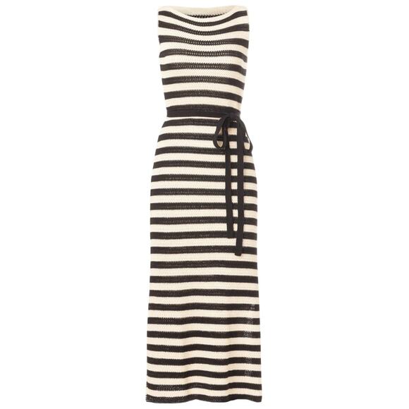 Jason Wu X RTR Striped Knit Dress in Black/Cream, Size S - Picture 1 of 8